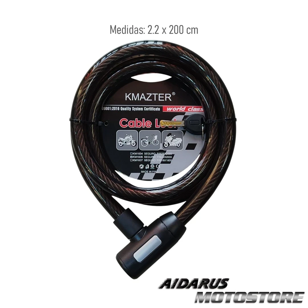 CABLE DE SEGURIDAD KM 2.2 x 200CM