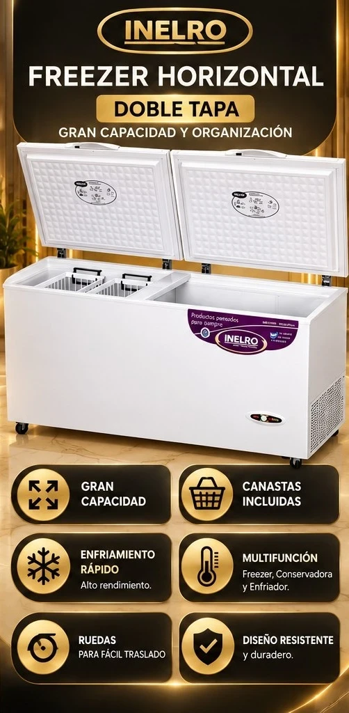FREEZER INELRO POZO FULL DUAL 520L *CONSULTAR DISPONIBILIDAD CON EL VENDEDOR*