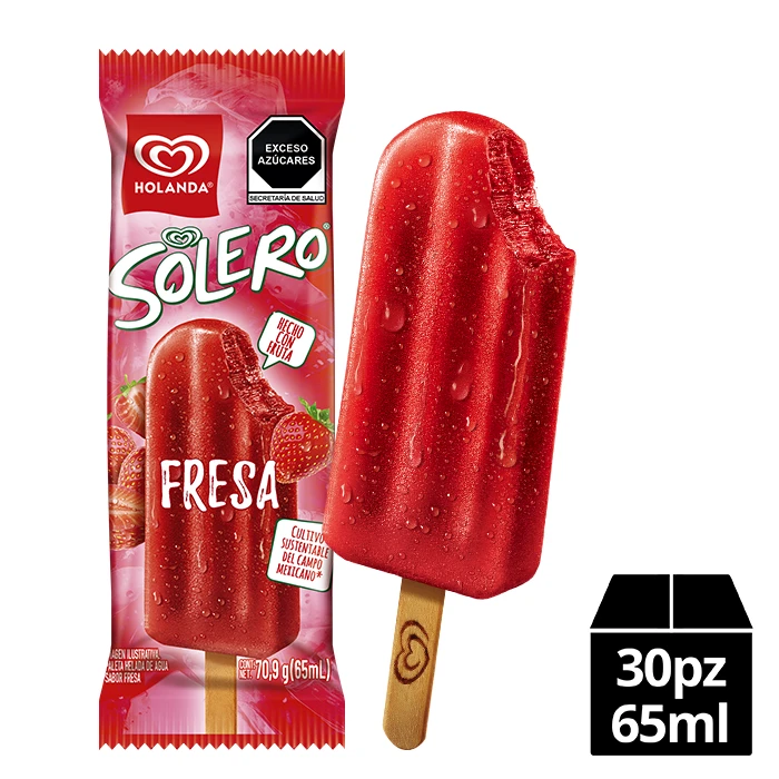 solero fresa 65 ml paleta de hielo holanda