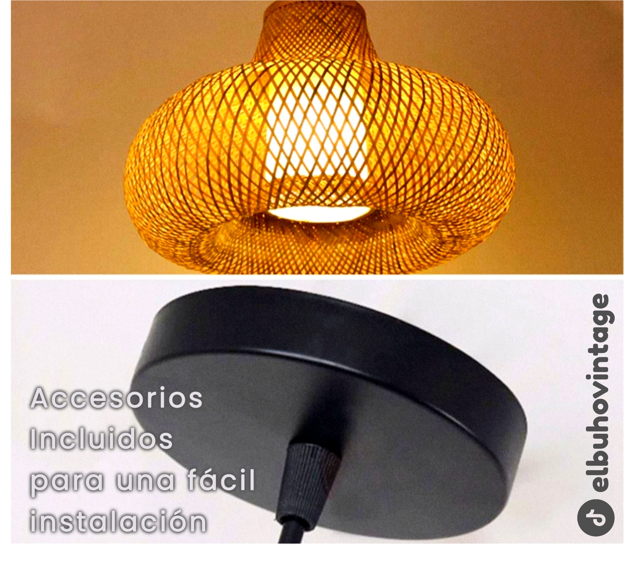 Lámpara de Techo de bambú 🎍 7