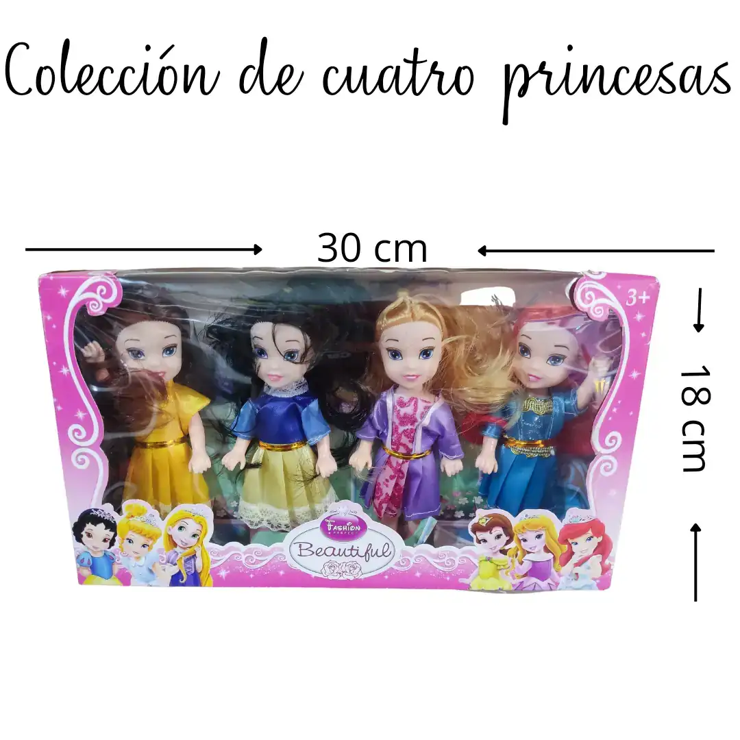 MUÑECAS PRINCESAS X 4