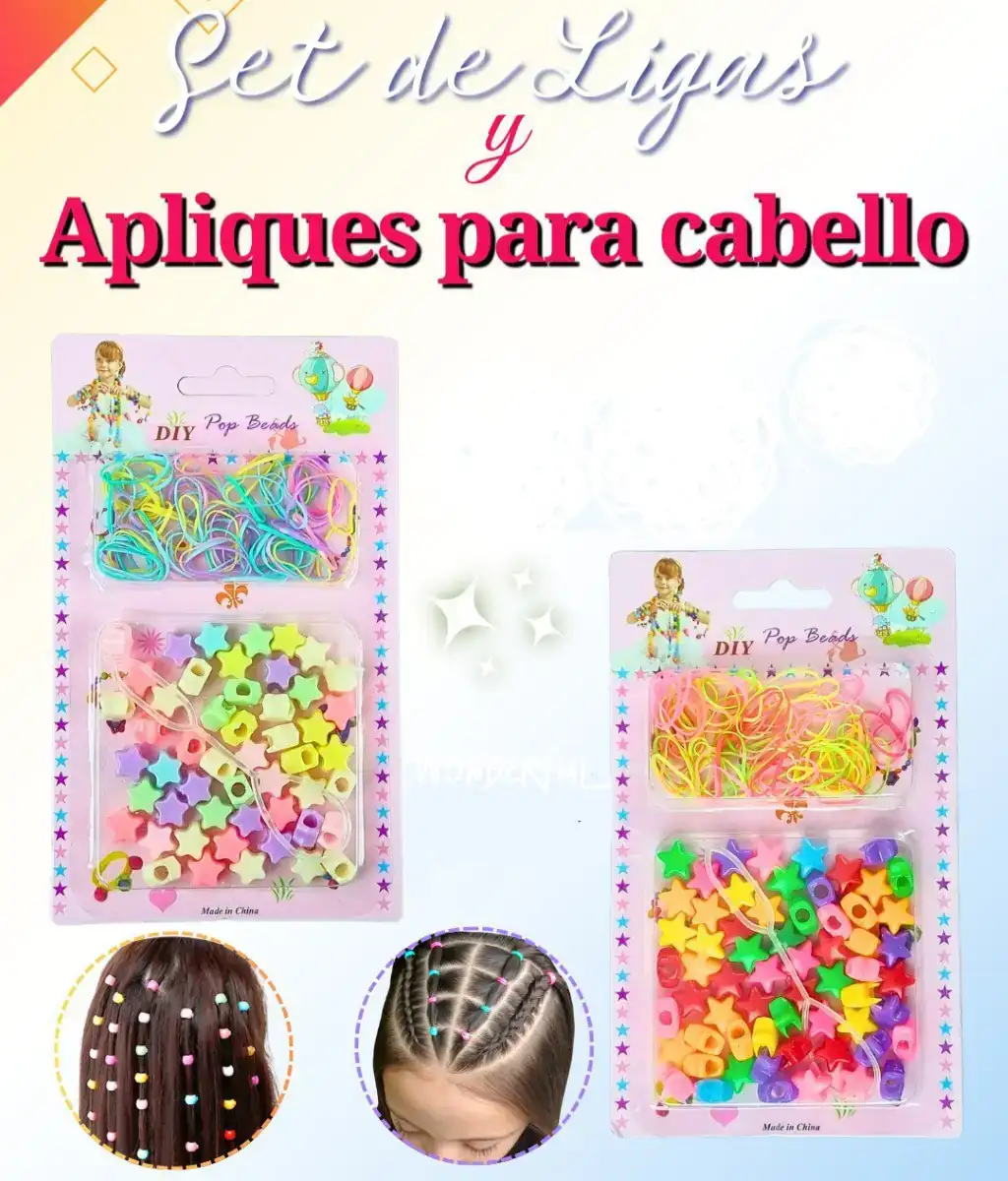Set de Ligas y Apliques para el Cabello 3