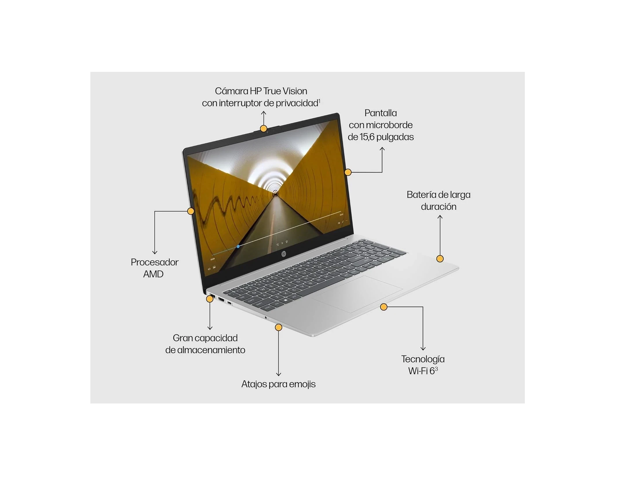 Laptop HP RYZEN 7 DE 15.6" HD 3