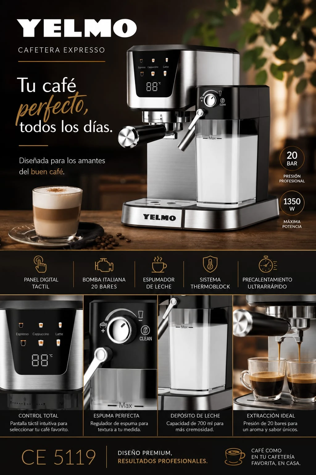 Cafetera Expresso Yelmo