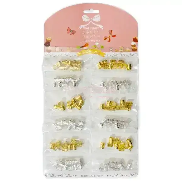 Plancha con 12 Funditas Apliques para el Cabello