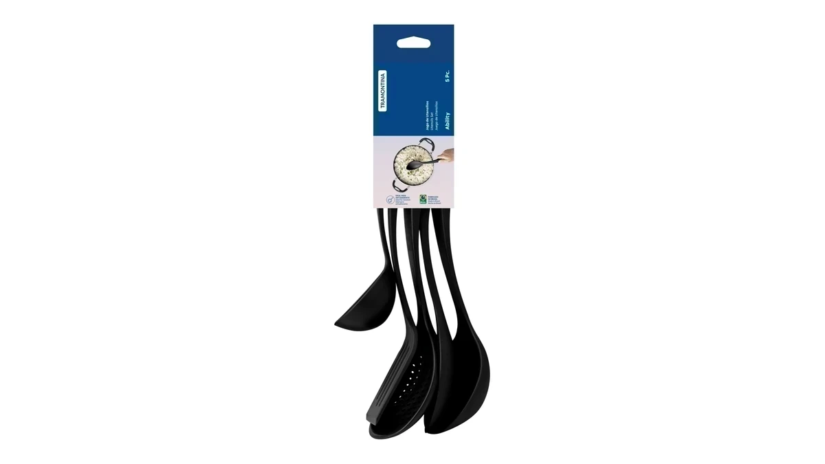 JUEGO DE UTENSILIOS TRAMONTINA DE NYLON 5 PIEZAS 