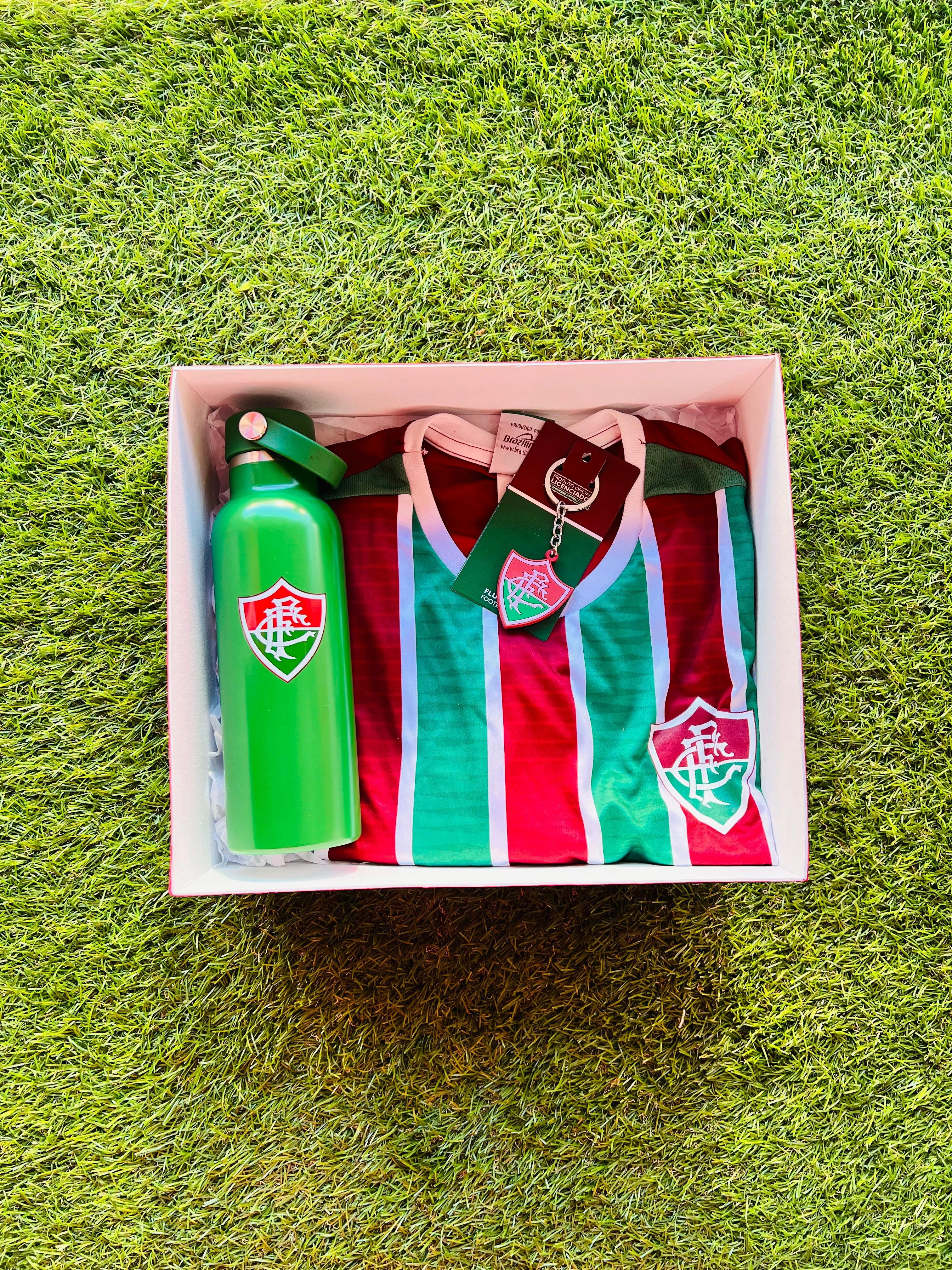 KIT CAMISA FLUMINENSE + GARRAFA TÉRMICA FLUMINENSE