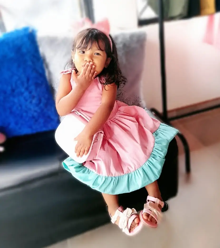Vestido niña rosado T. 8