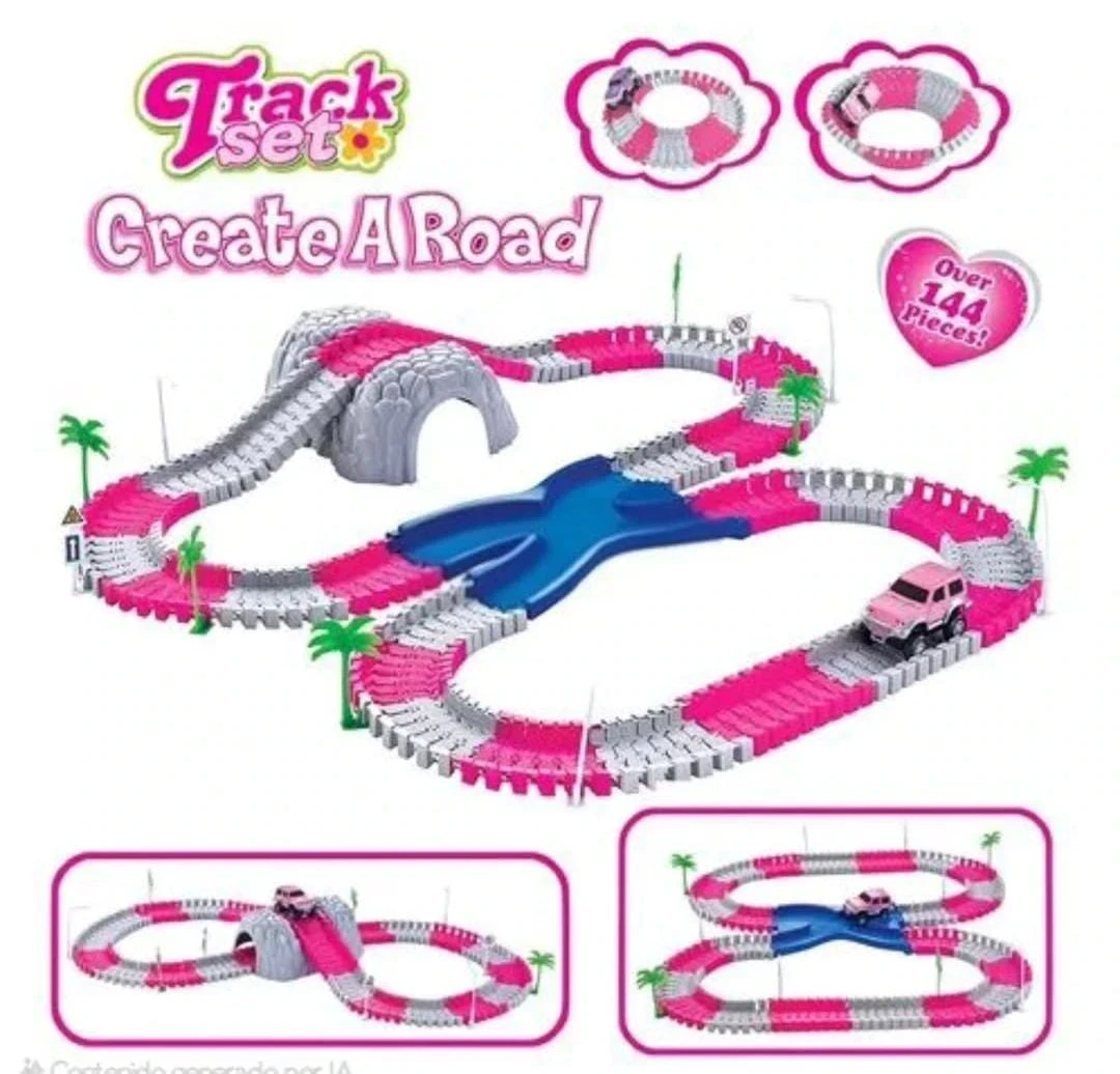 PISTA DE CARRERAS 144 PIEZAS TRACK SET