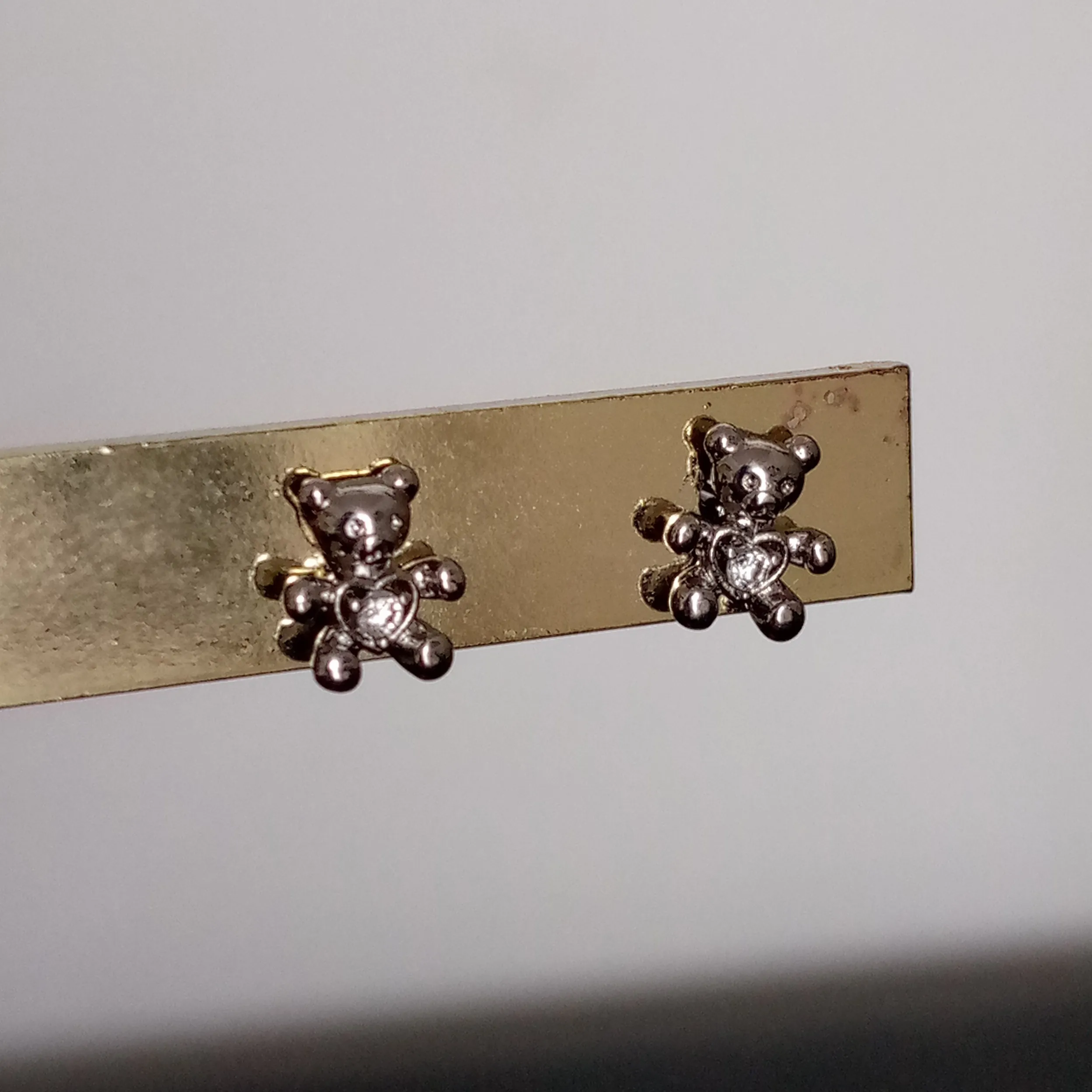 Mini topo osos plateado