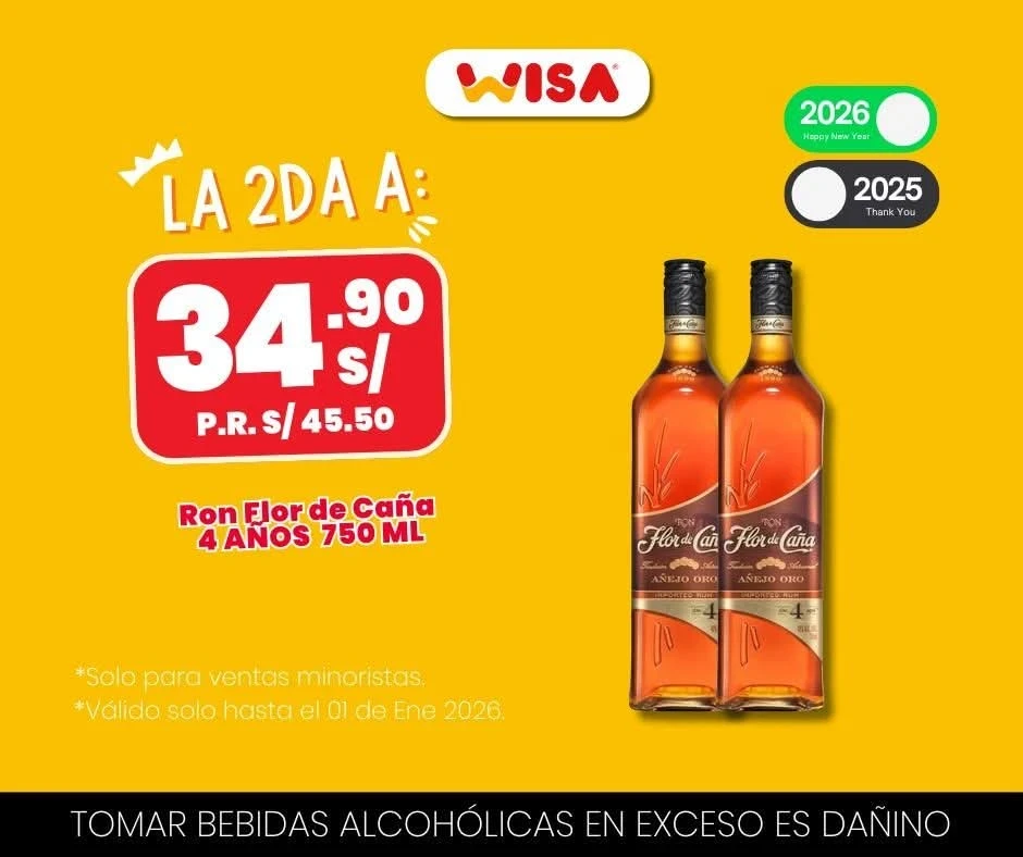 Ron Flor de Caña 4 años 750 ML