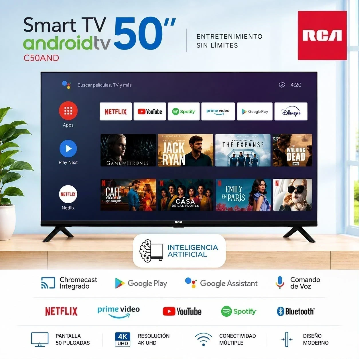 Smart Tv RCA 50"  Google Tv