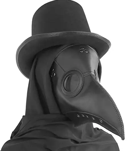 Máscara de peste medieval para Halloween. Piel sintética 
