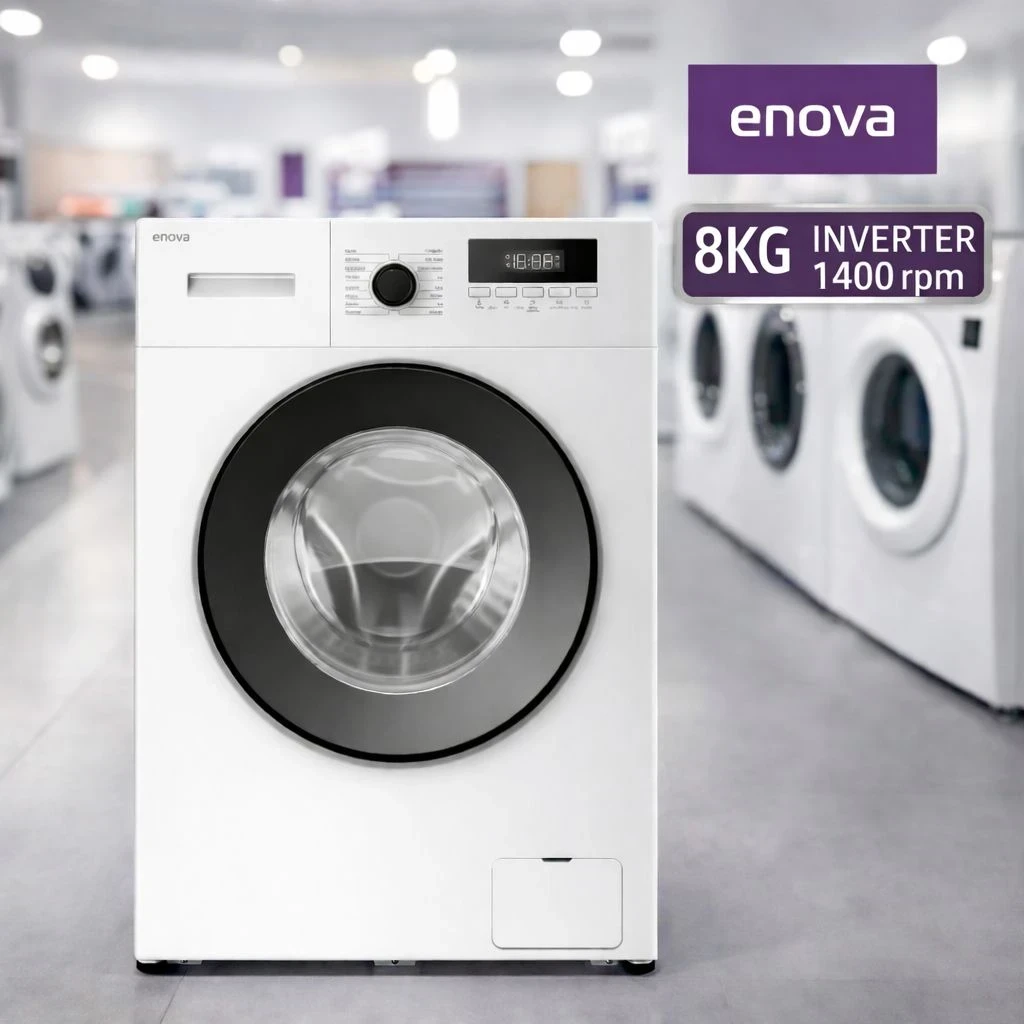 LAVARROPAS ENOVA CARGA FRONTAL 8KG INVERTER BLANCO 