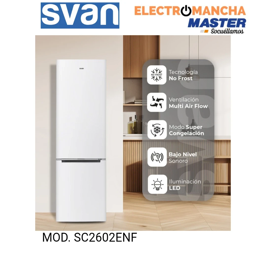FRIGO COMBI SVAN SC2602ENF 2,01*60 BLANCO NF E 3
