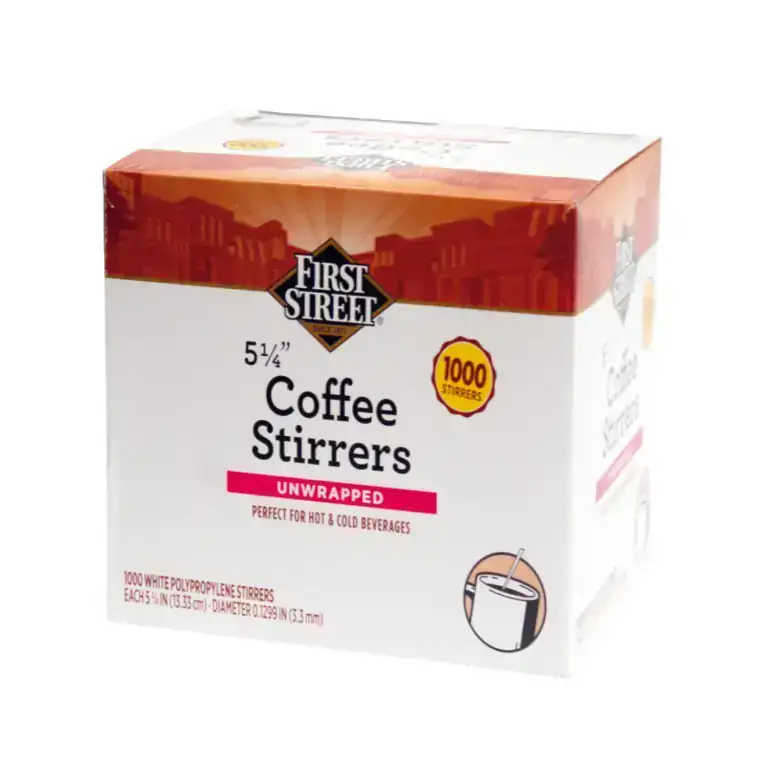 Agitador para café First Street 5.25", 1000 piezas 