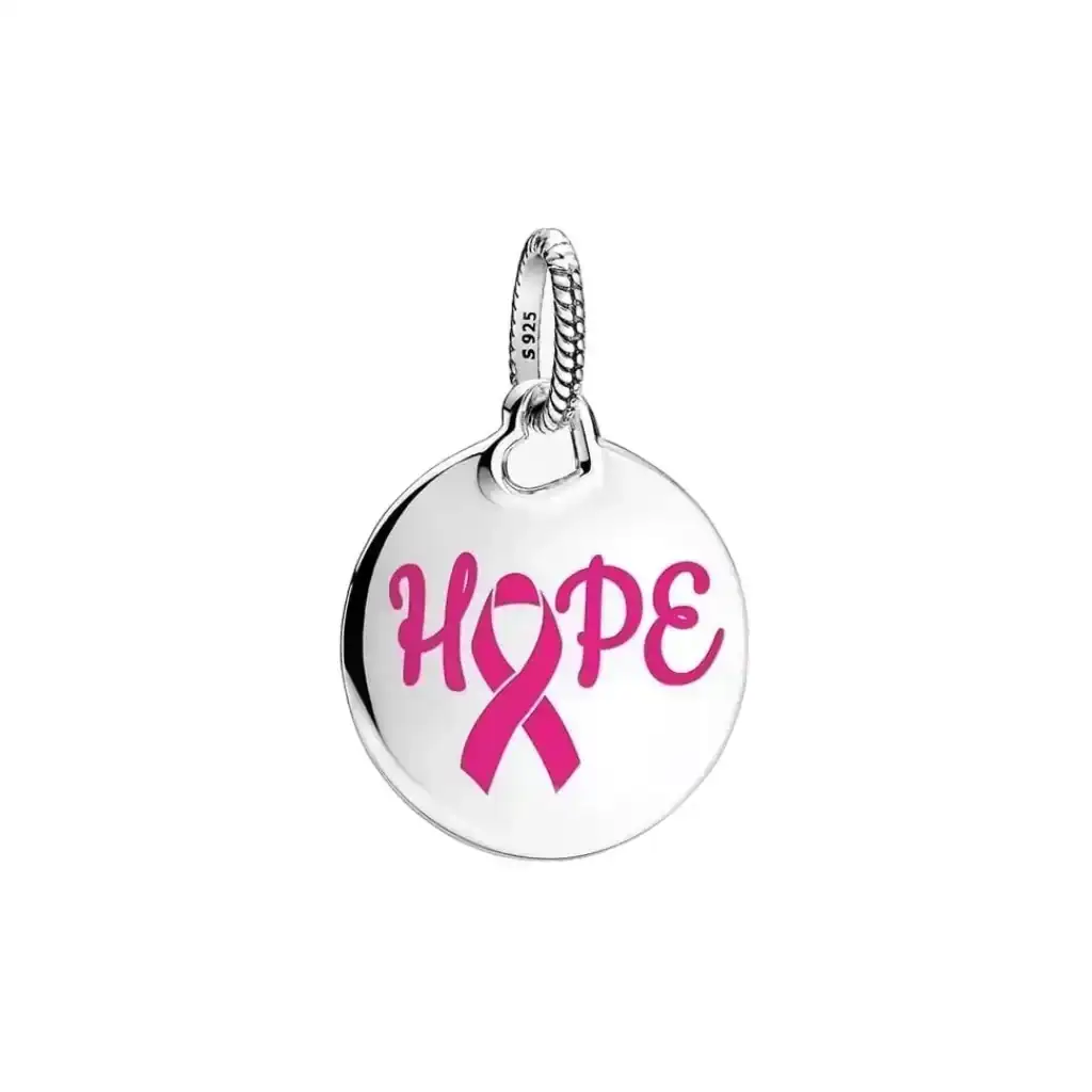 Charm Cinta Rosa Esperanza Colgante 