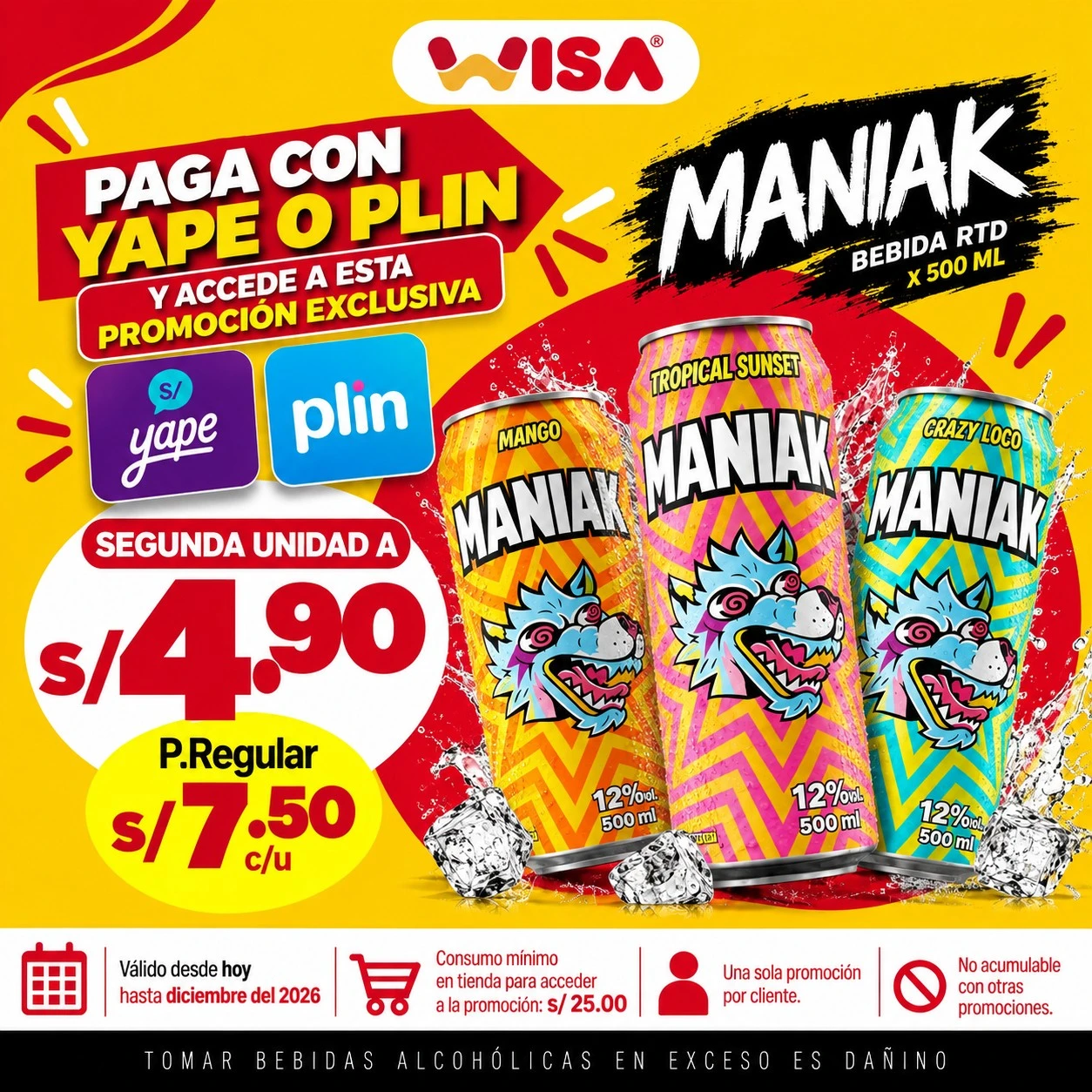 Promo Maniak 500 ML (Yape/Plin)