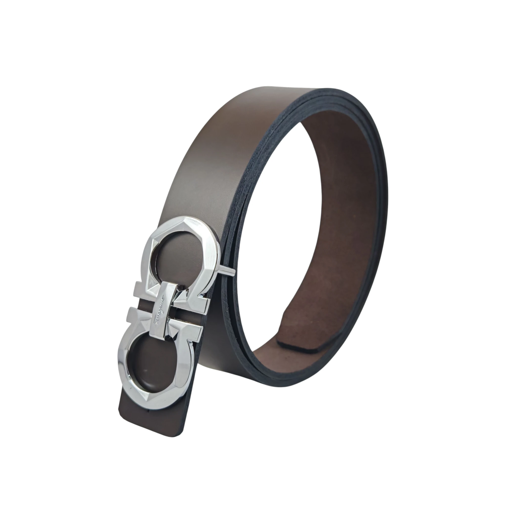 Ferragamo NK cuero café oscuro