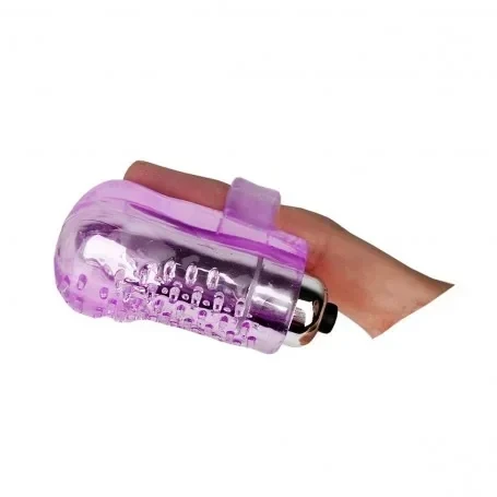 Vibrador y Estimulador de Dedo Texturizado Lila