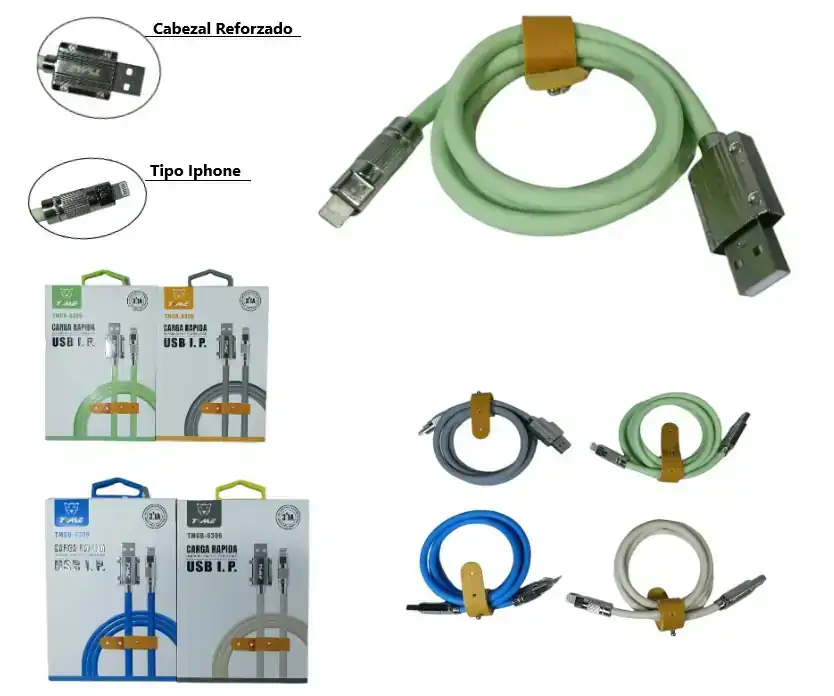 CABLE IPHONE 3.1A. TIME PUNTA DE METAL REFORZADO