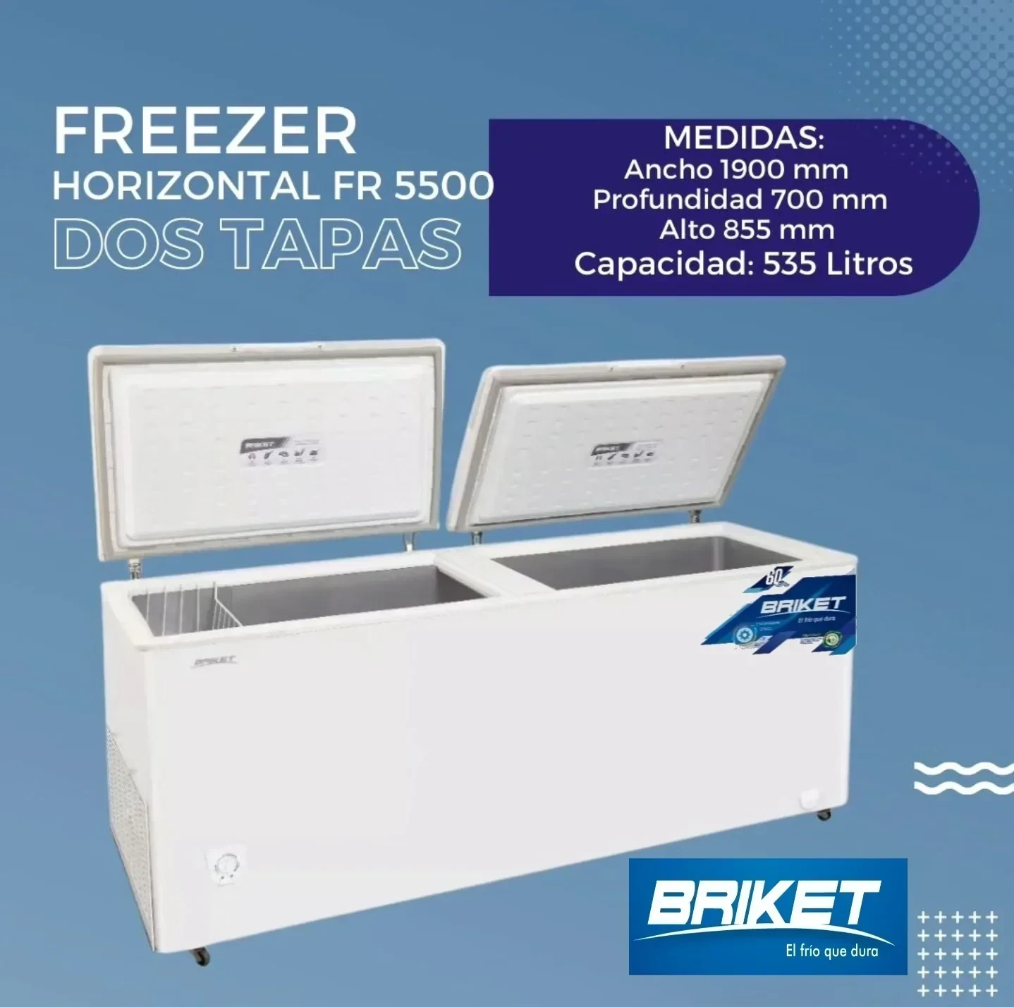 Freezer Horizontal Briket Fr5500 535lts 