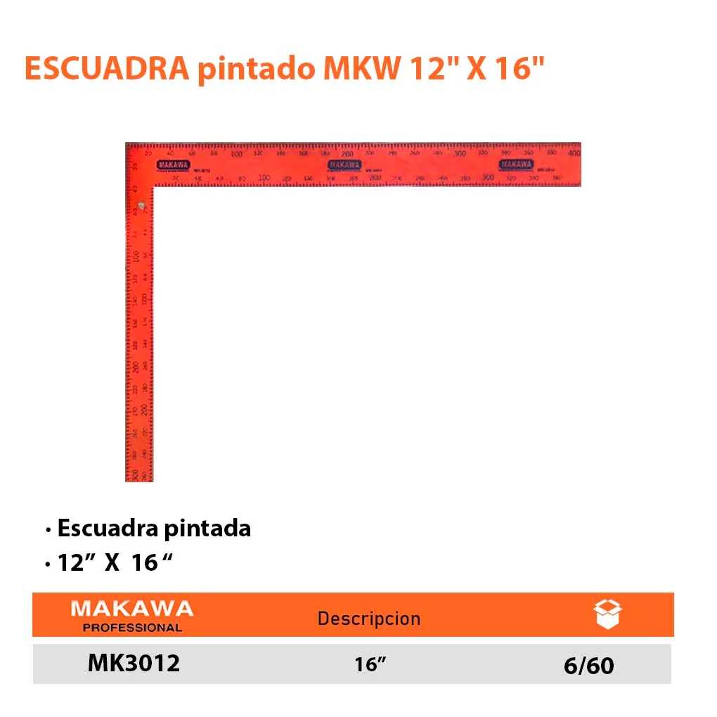 ESCUADRA MEDIANO pintado MKW 12" X 16" 