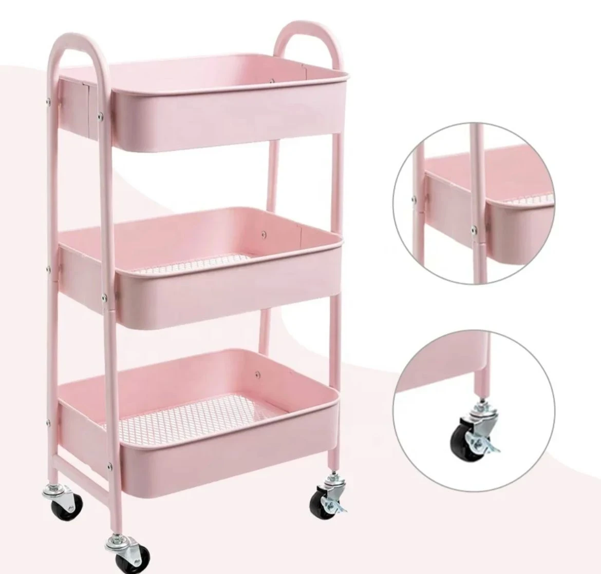 CARRITO AUXILIAR METÁLICOS DE 3 NIVELES  2