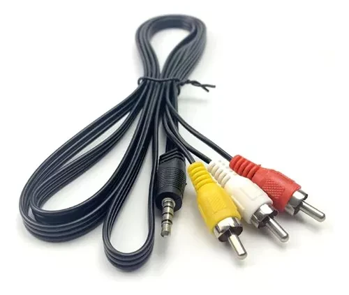 CABLE AUXILIAR PLUG 3.5 MACHO A RCA AUDIO VIDEO