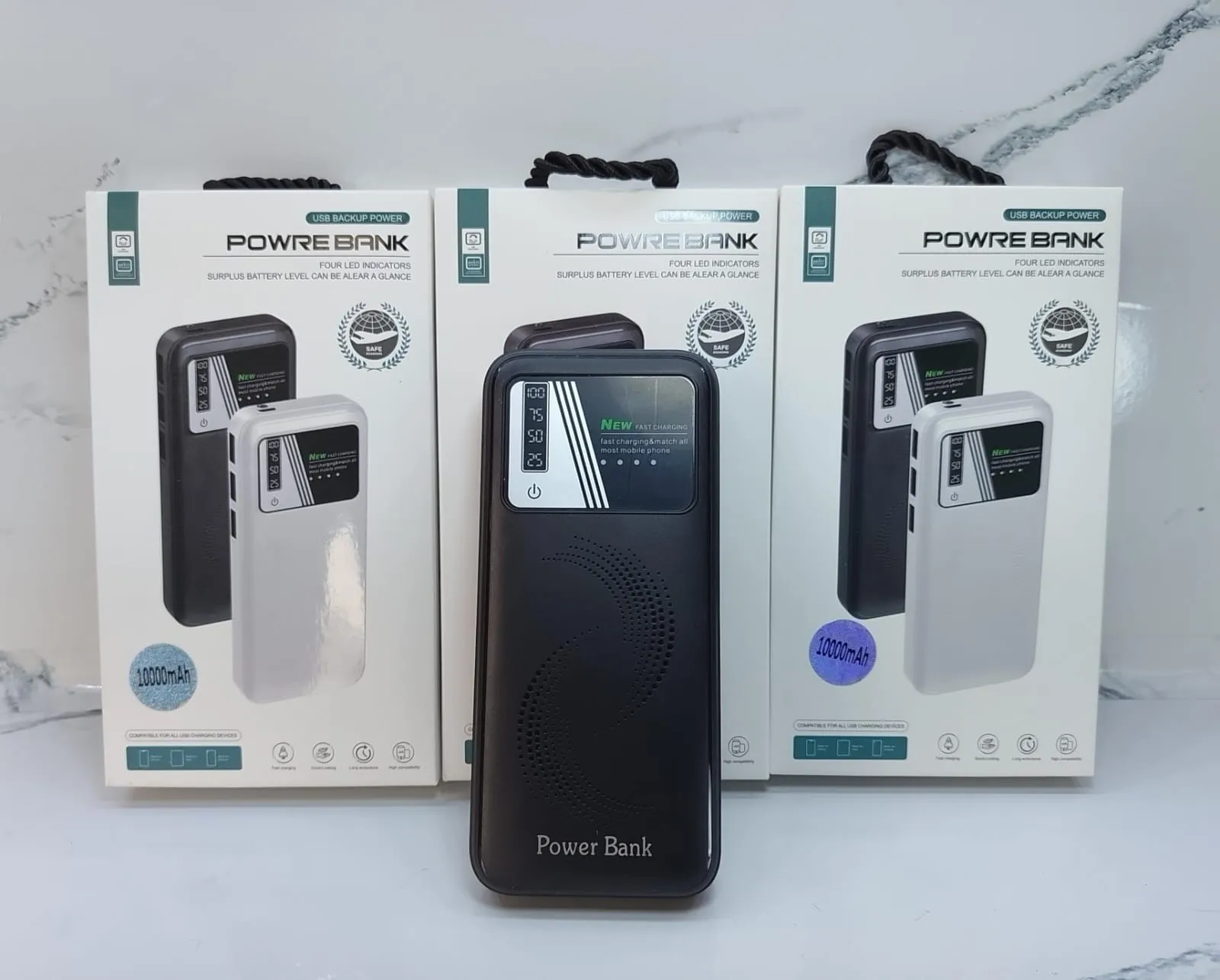 Power Bank con tres puertos y pantalla LED de 10.000mAh sn -0038 