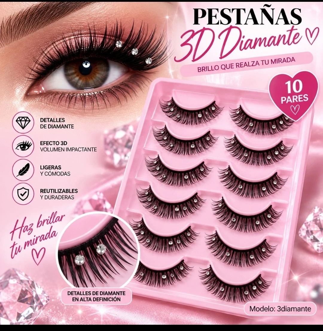 lumera tablon de pestaña x 10 pestañas efecto luxury diamond