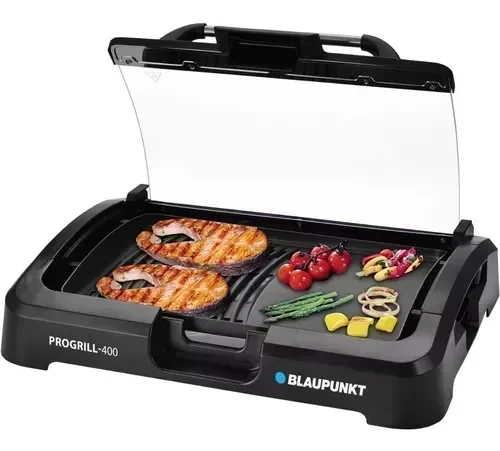 Parrilla Eléctrica Blaupunkt Grill Progrill-400 Plancha Loza Color Negro