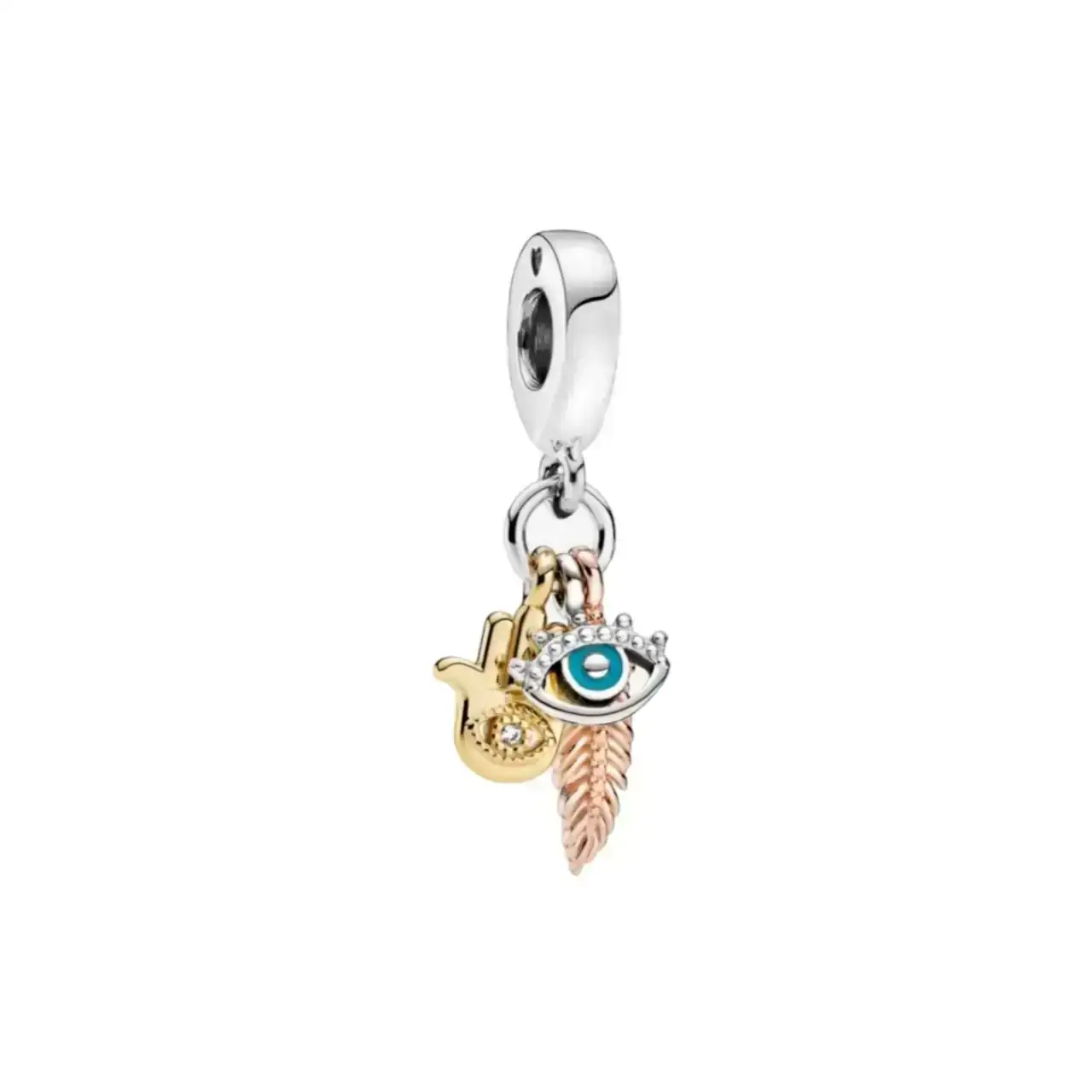 Charm Triple Mano, Ojo, Pluma 