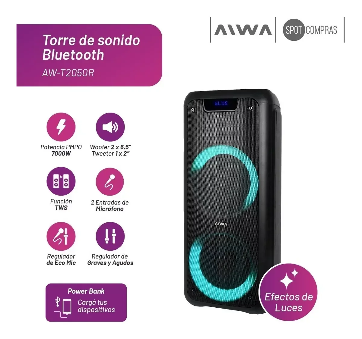 PARLANTE AIWA T-2050R
