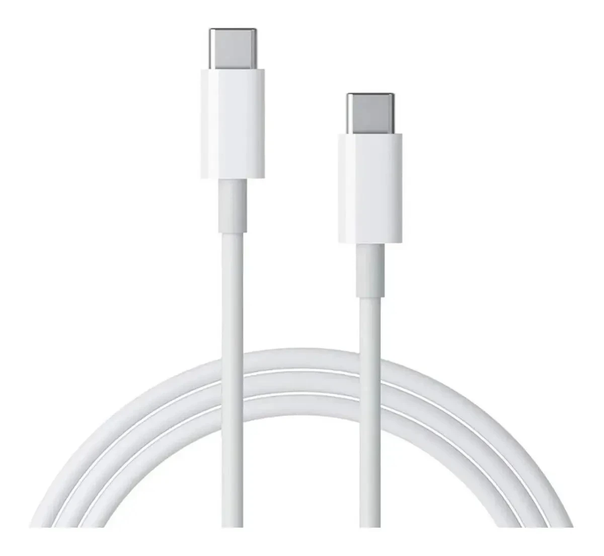 Cable Usb Tipo C a C Doble 1mt Entrada Carga Rapida Y Datos 2