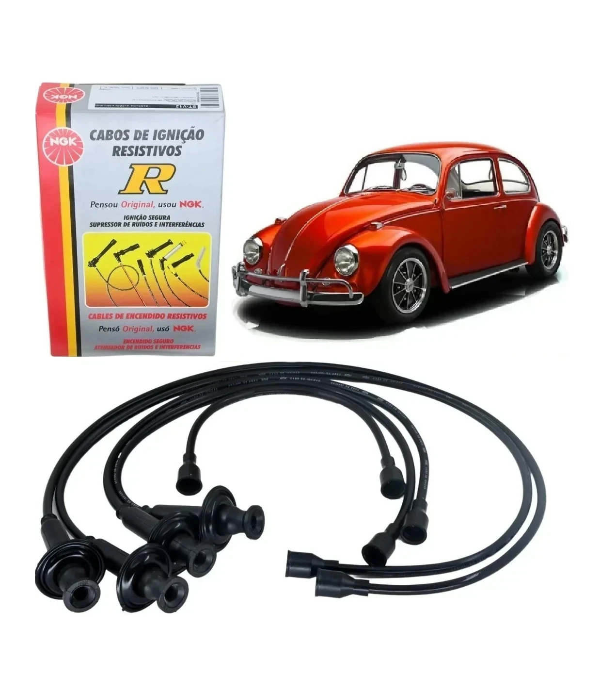 Juego cables bujias Fusca / Brasilia / Kombi STV12