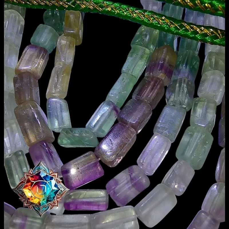 Magnifico collar de fluoritas naturales genuinas 2