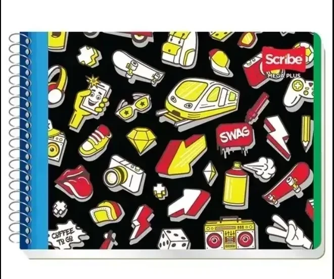 Cuaderno Italiano mega blanco 100 hojas espiral  2
