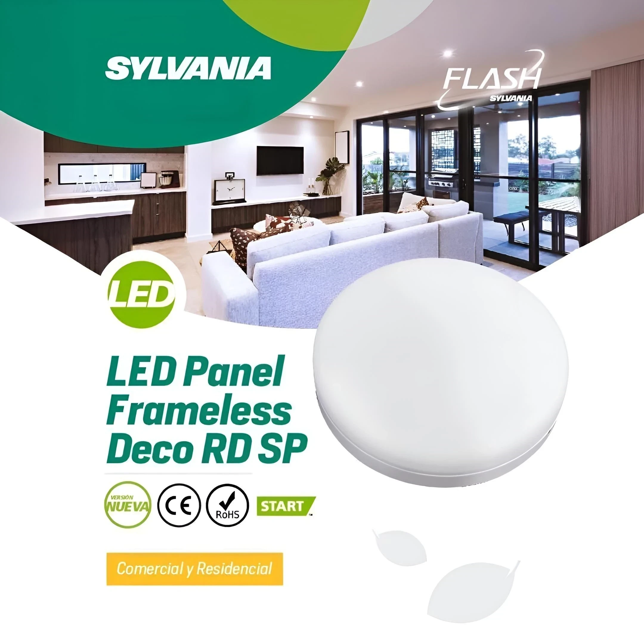 PANEL LED DECO 24W REDONDO SOBREPUESTO