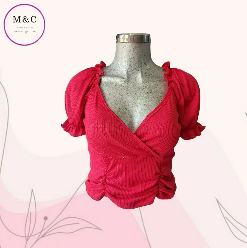 Blusa casual manga corta  2
