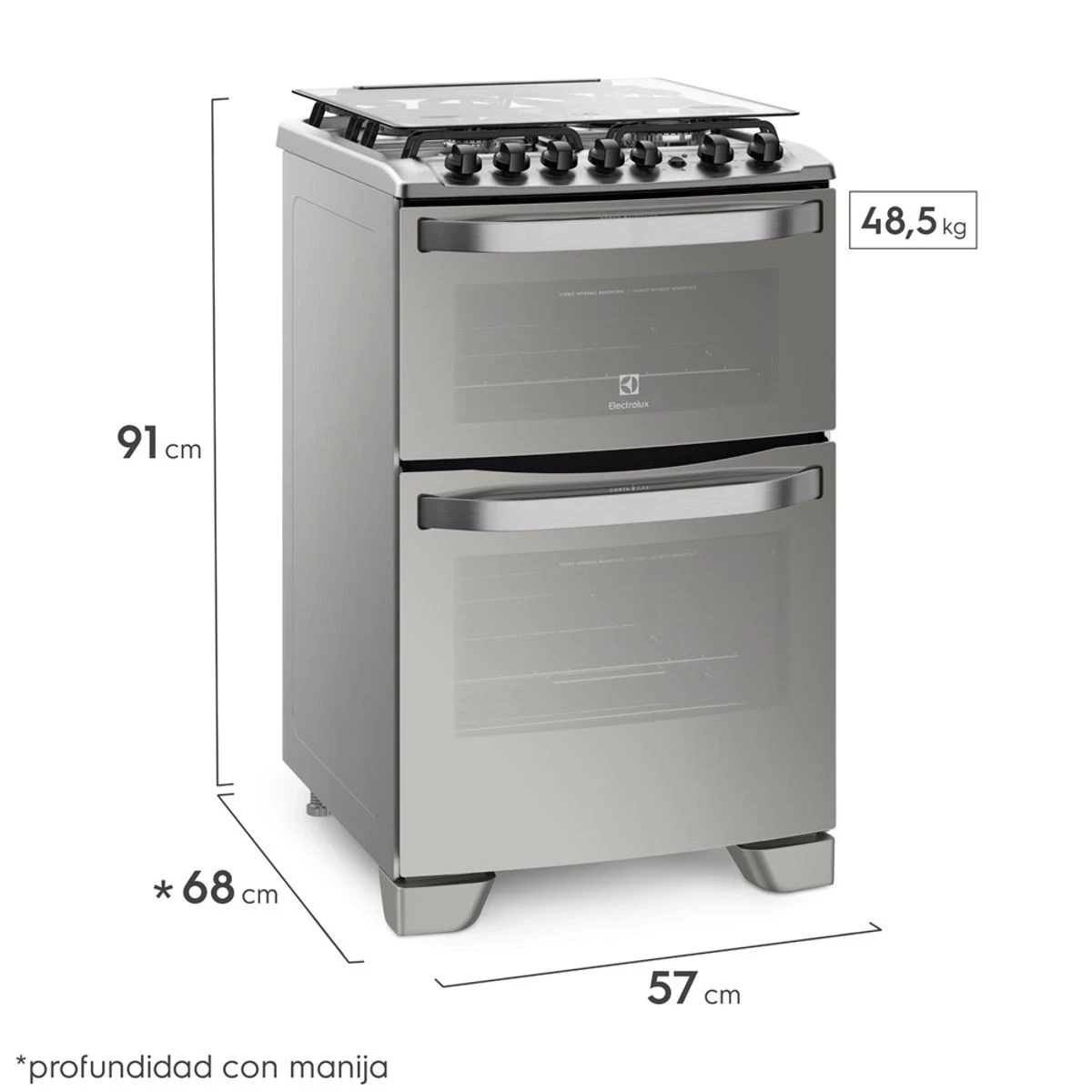 COCINA DOBLE HORNO ELECTROLUX 56 CM 56DXQ COLOR INOXIDABLE ‼️SOLO POR PEDIDOS‼️ 2