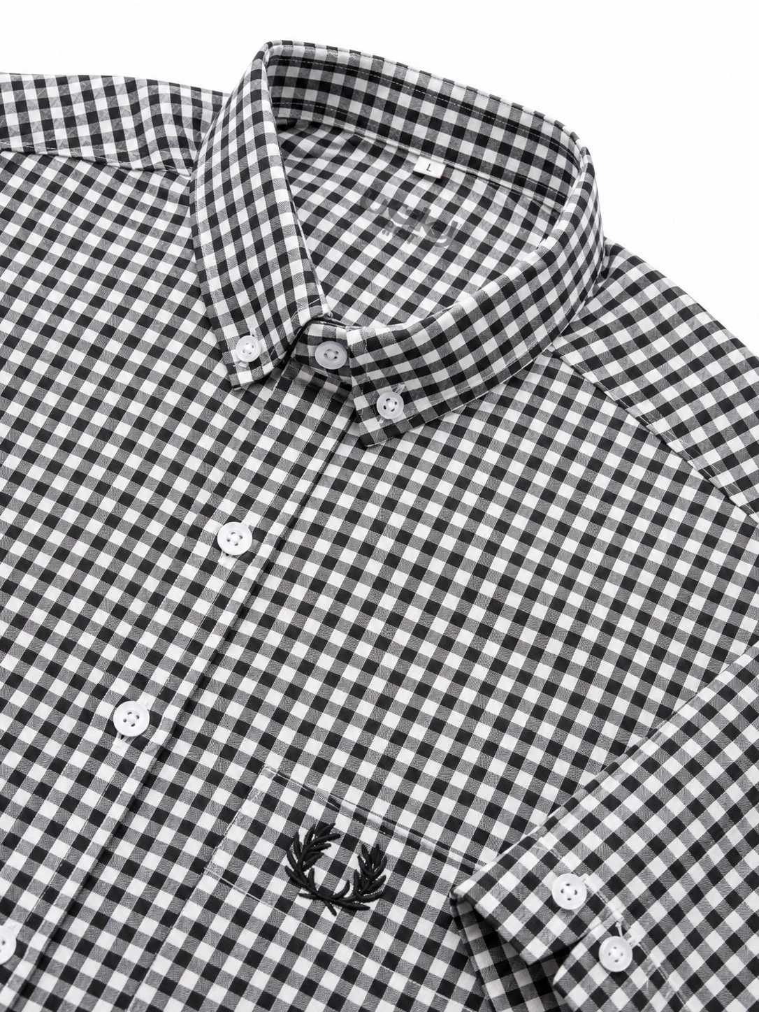 Camisa cuadros  blanco negro 