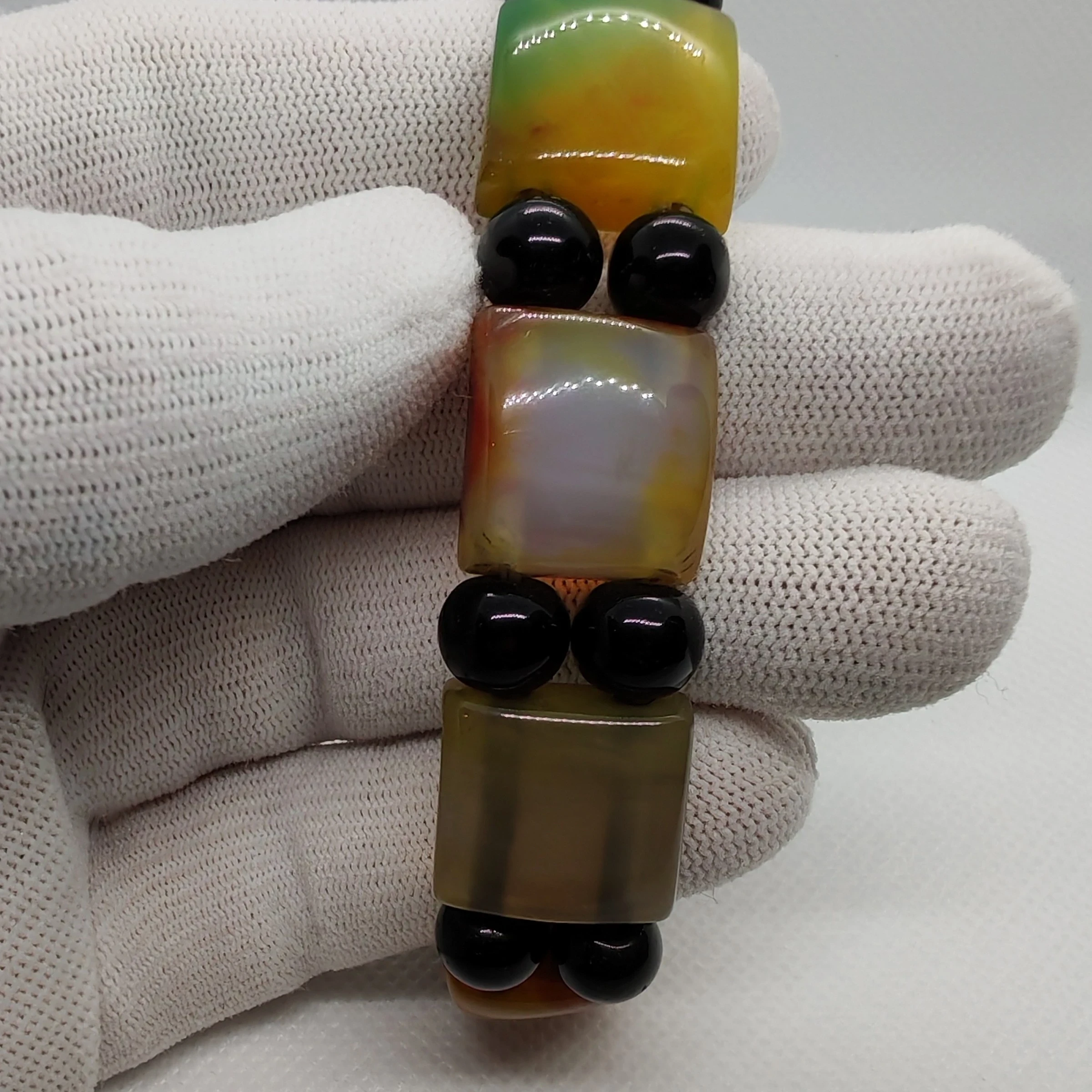Pulsera elástica de ónix y espinelas 6
