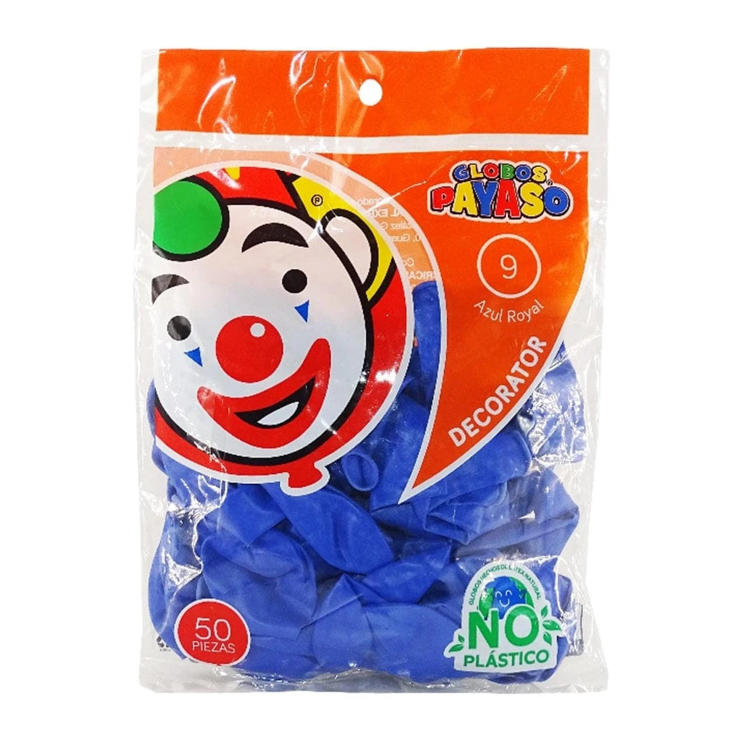 Globo azul rey  c/50 #9 payaso