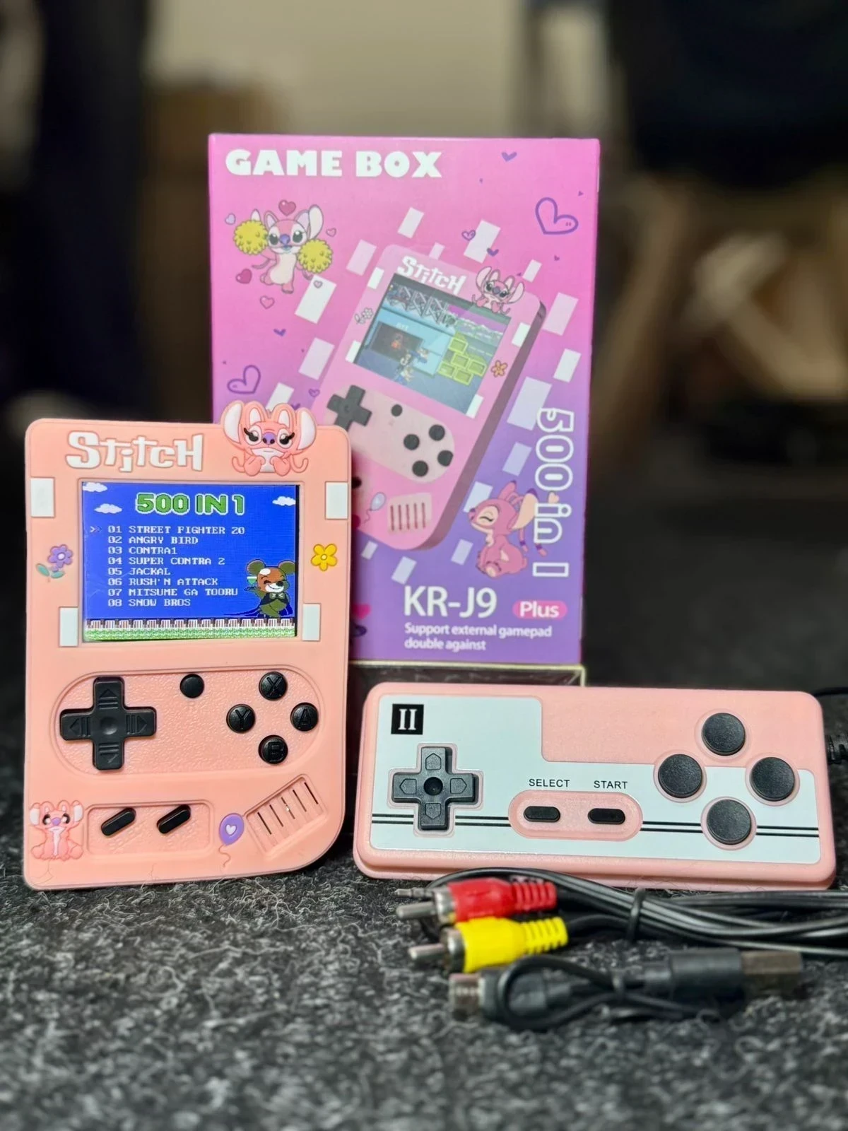 CONSOLA RETRO NINTENDO 500 JUEGOS EN 1 - INCLUYE CONTROL, CARGADOR Y CABLE  3