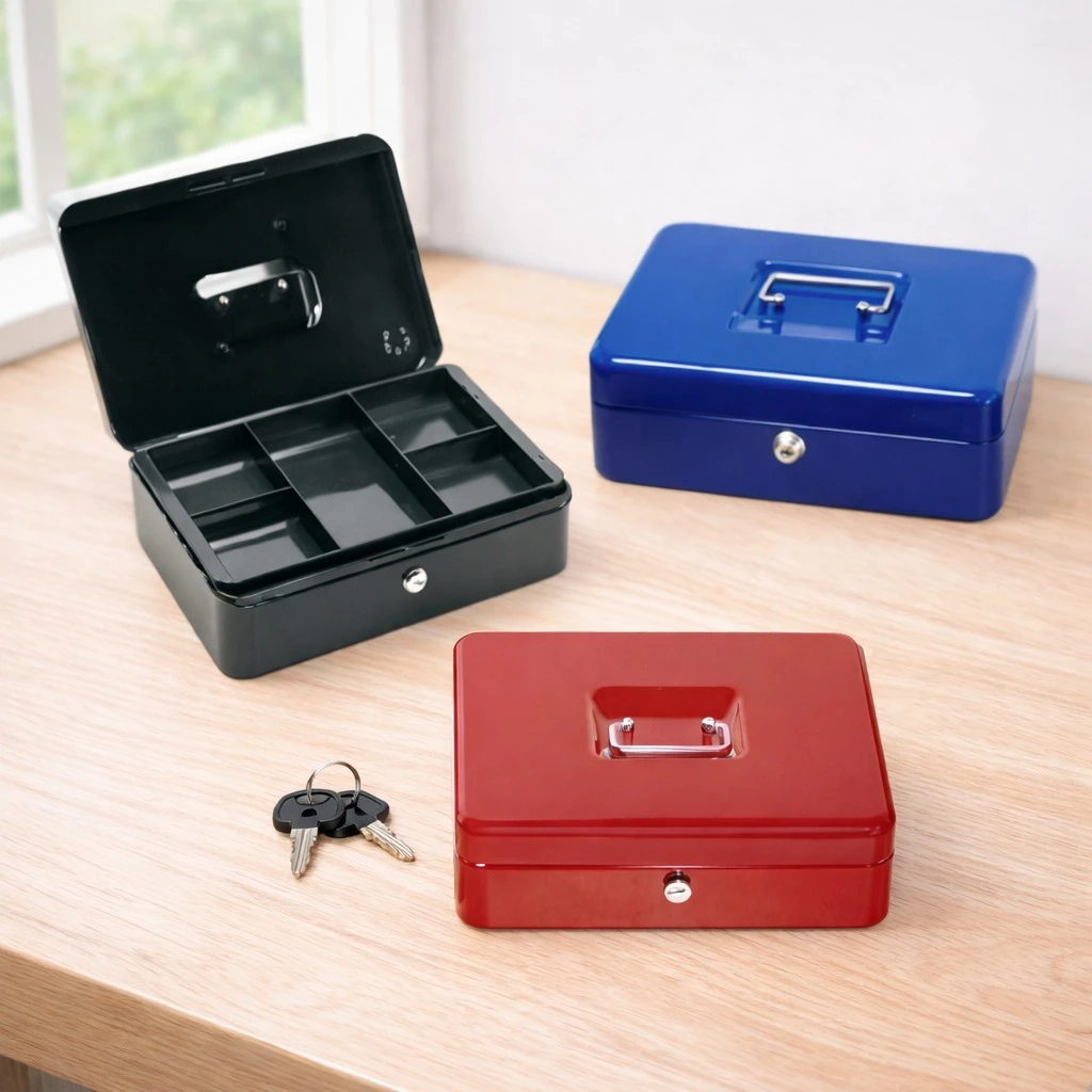 Caja fuerte metálica compacta 