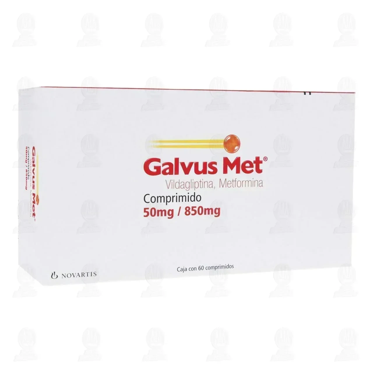 Galvus Met 50mg/850mg, 60 Comprimidos (Vildagliptina, Metformina)