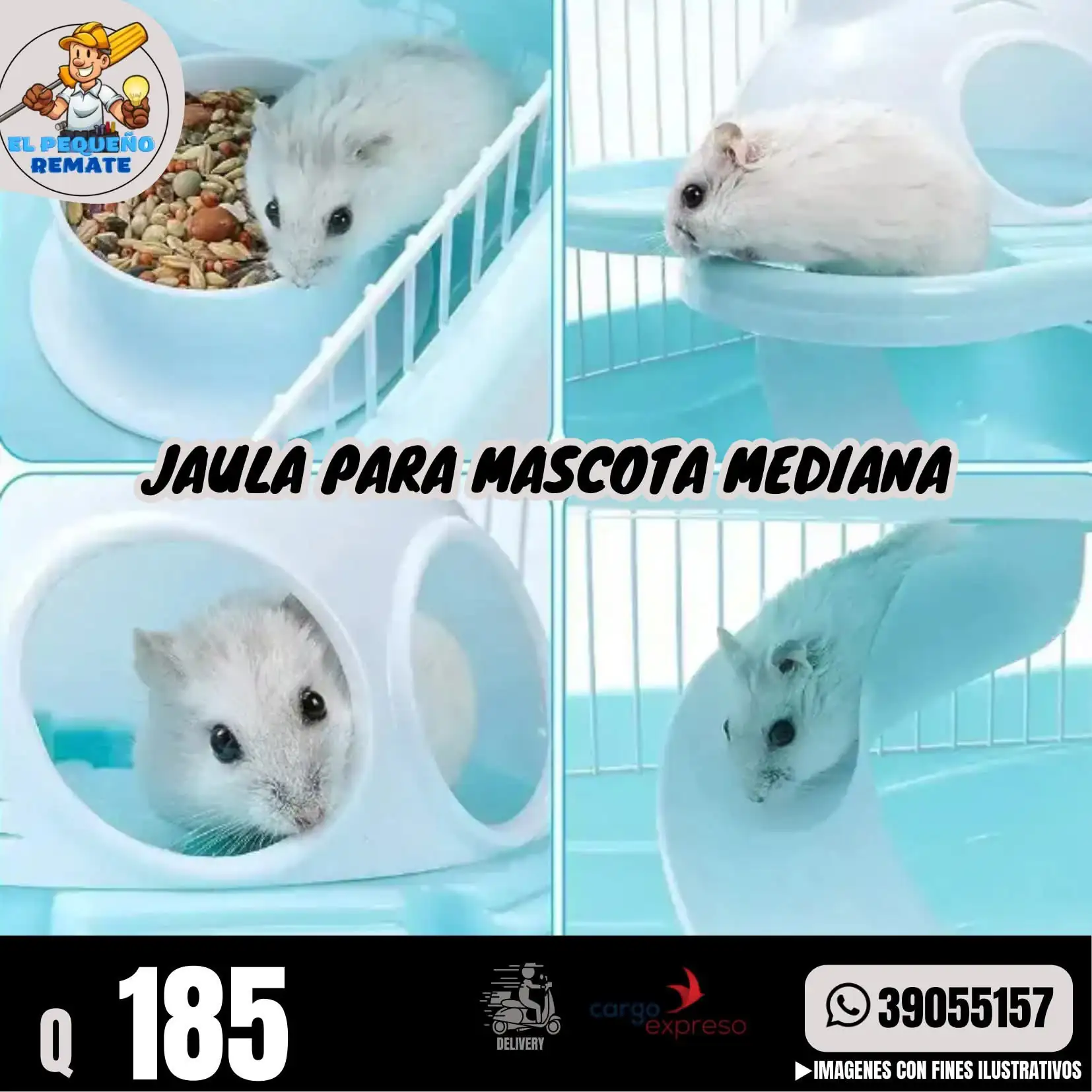 JAULA PARA HÁMSTER MEDIANO 3