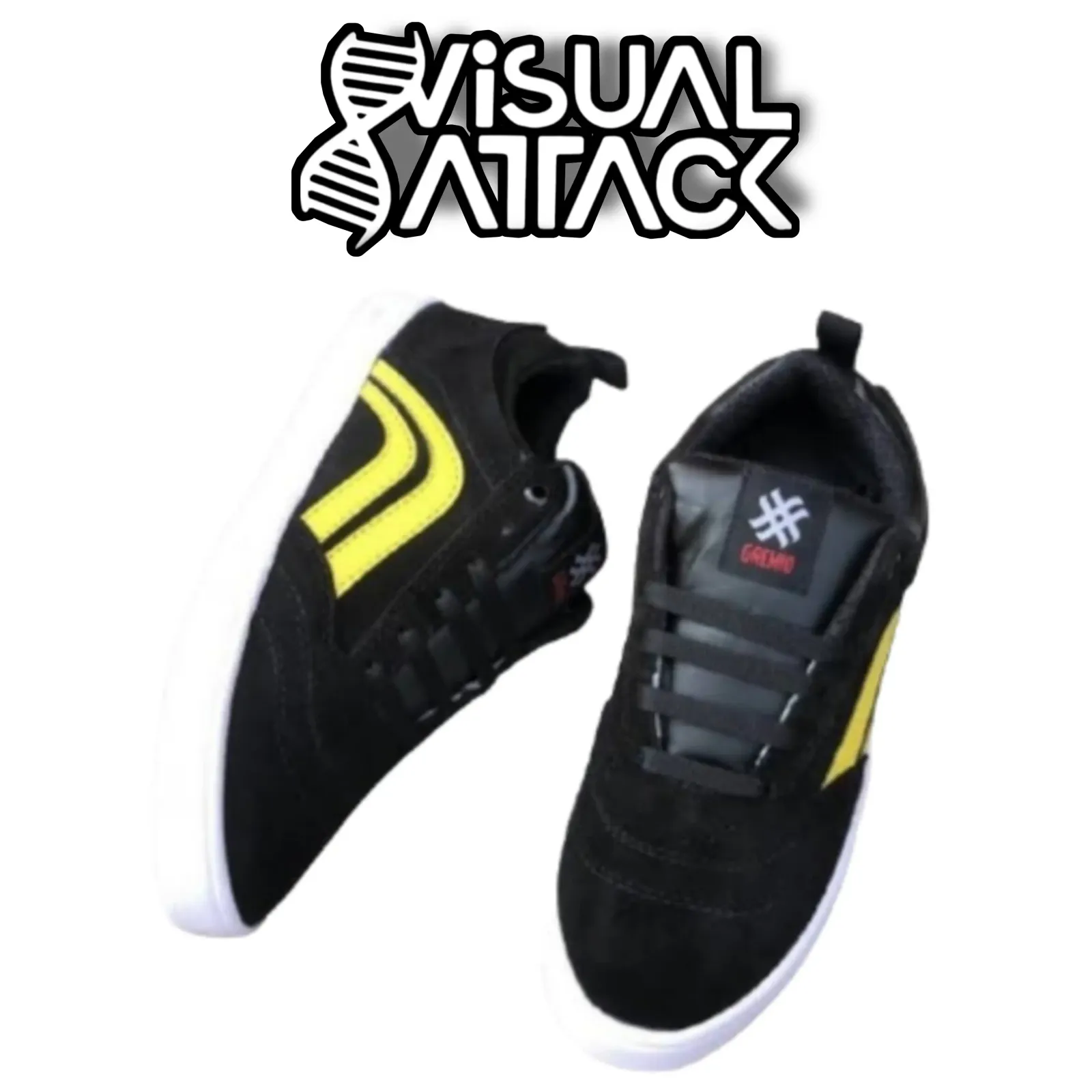Tenis Gremio Negro y Amarillo 6.5