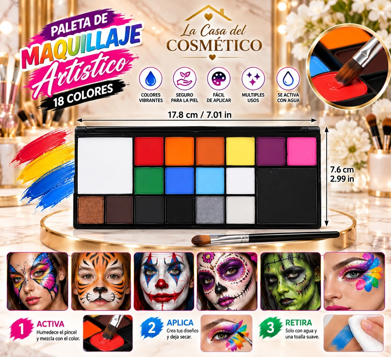 lumera paleta fantasia creativa 18 colores